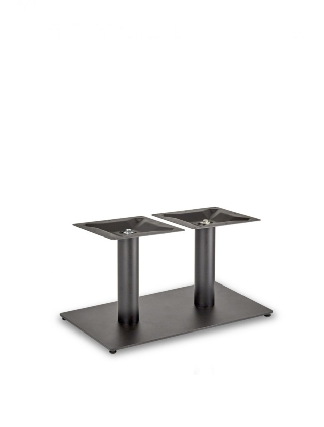 Profile Rectangle Twin Pedestal RT Table Base - Round Tube/EPC Black ...