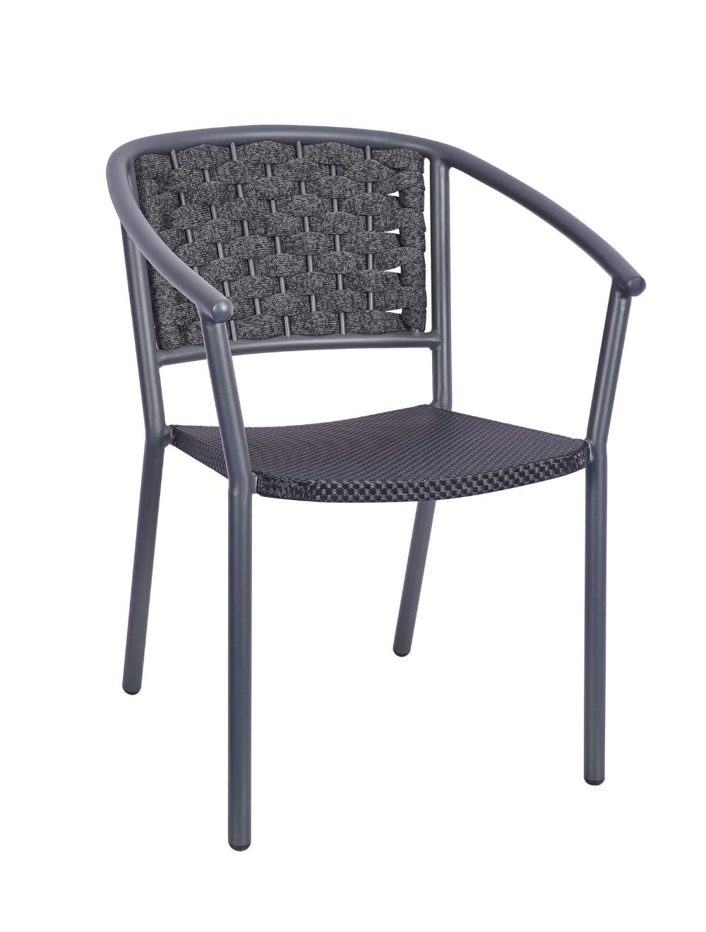 seville armchair outdoor epc aluminium grey weave back 60567 01